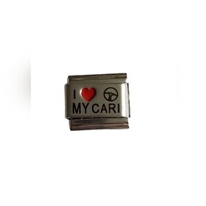 Italian Charmlink I Heart‎ Love My Cari for DIY Modeular Charm Bracelet 9mm